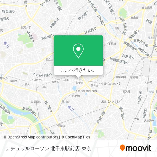 ナチュラルローソン 北千束駅前店地図