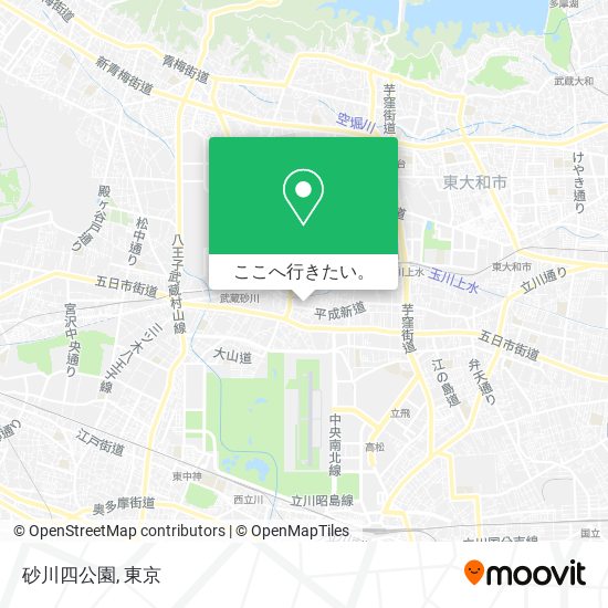 砂川四公園地図
