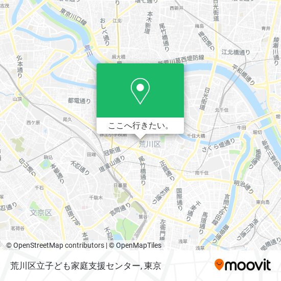 荒川区立子ども家庭支援センター地図