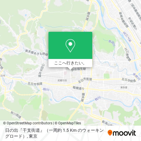 日の出『干支街道』（一周約 1.5 Km のウォーキングロード）地図