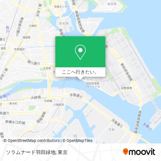ソラムナード羽田緑地地図