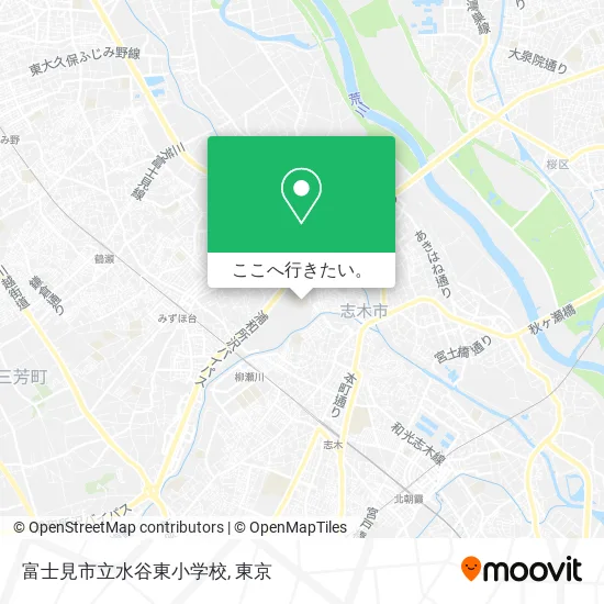 富士見市立水谷東小学校地図