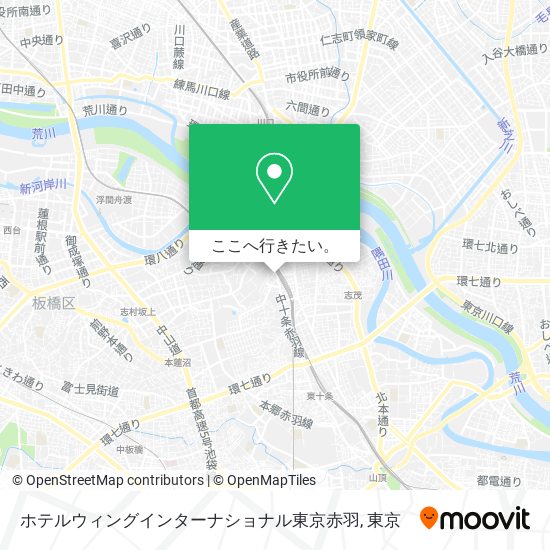 ホテルウィングインターナショナル東京赤羽地図