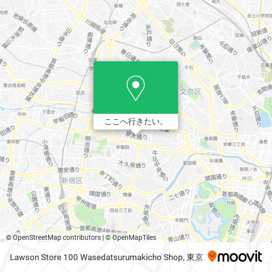 Lawson Store 100 Wasedatsurumakicho Shop地図