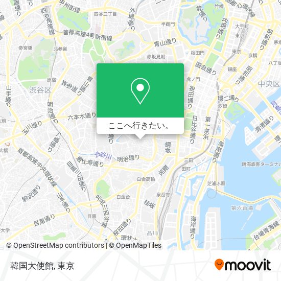 韓国大使館地図