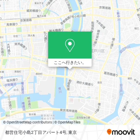 都営住宅小島2丁目アパート4号地図