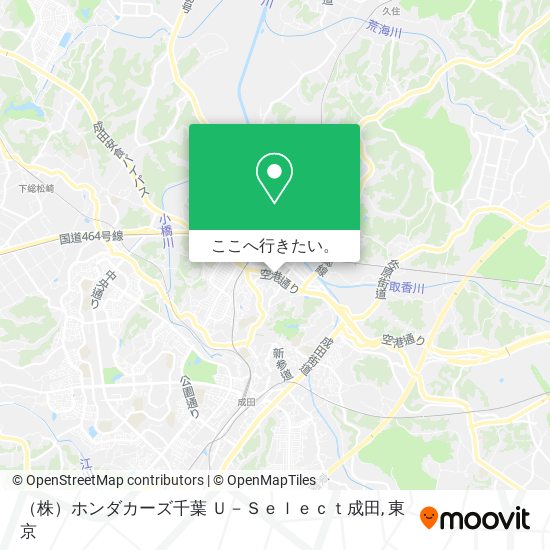 （株）ホンダカーズ千葉 Ｕ－Ｓｅｌｅｃｔ成田地図