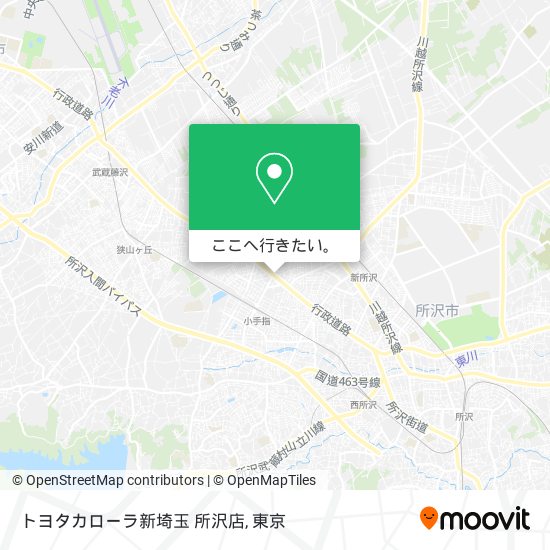 トヨタカローラ新埼玉 所沢店地図