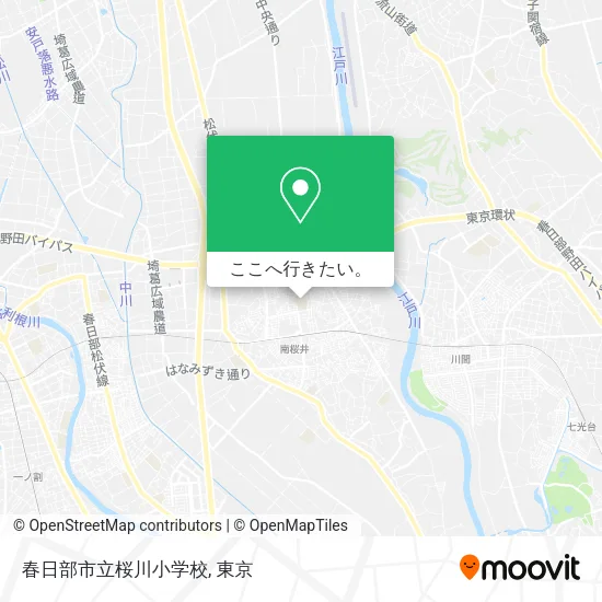 春日部市立桜川小学校地図