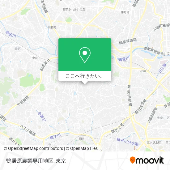 鴨居原農業専用地区地図