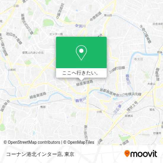 コーナン港北インター店地図