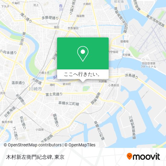 木村新左衛門紀念碑地図