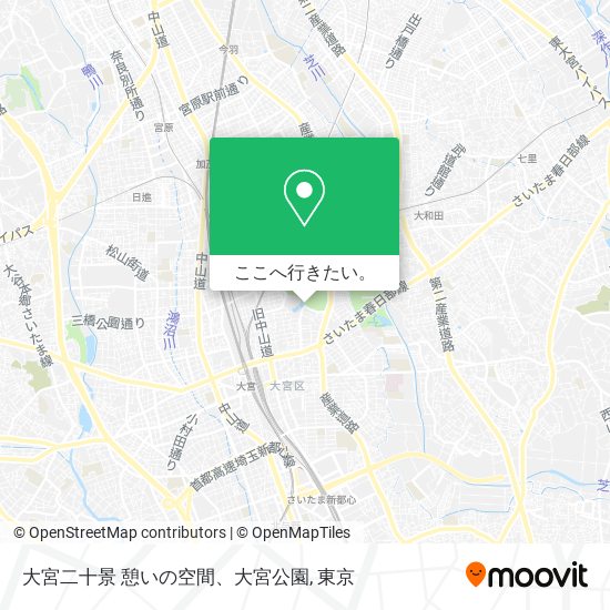 大宮二十景 憩いの空間、大宮公園地図