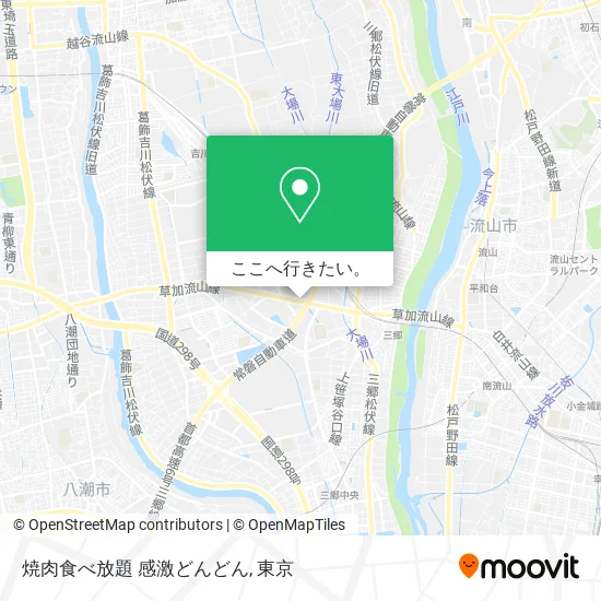 焼肉食べ放題 感激どんどん地図