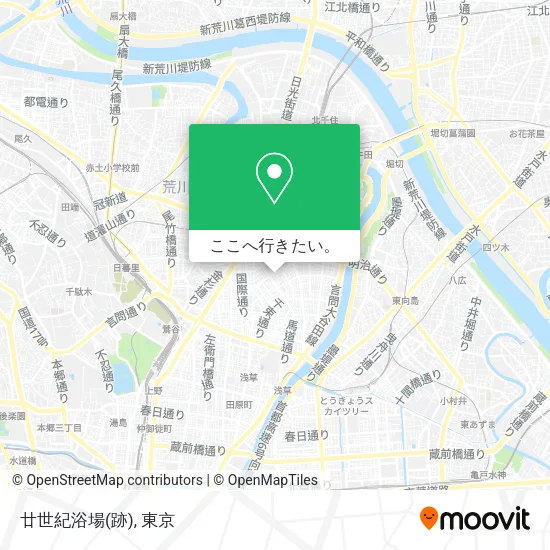 廿世紀浴場(跡)地図