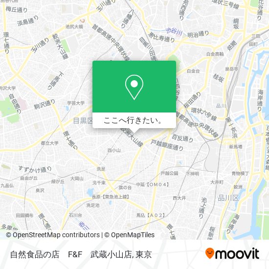 自然食品の店　F&F　武蔵小山店地図