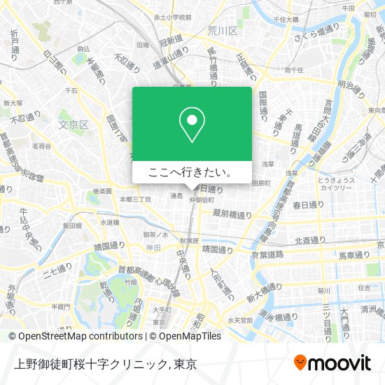 上野御徒町桜十字クリニック地図