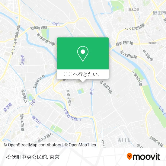 松伏町中央公民館地図