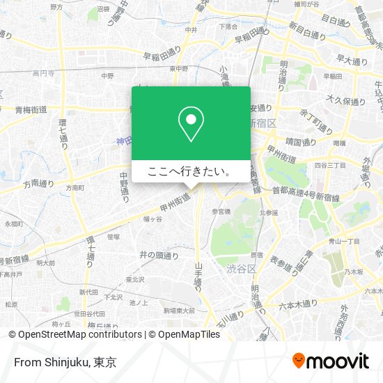 From Shinjuku地図