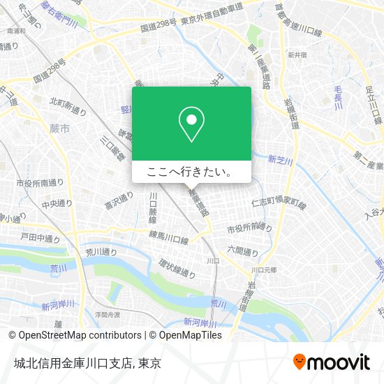 城北信用金庫川口支店地図