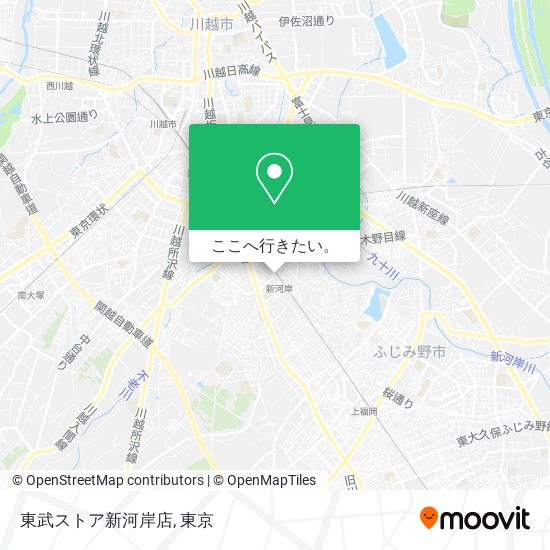 東武ストア新河岸店地図