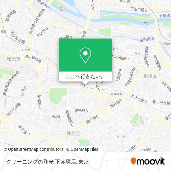 クリーニングの和光 下赤塚店地図