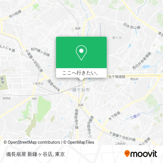 備長扇屋 新鎌ヶ谷店地図