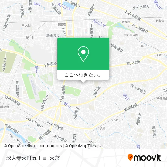 深大寺東町五丁目地図
