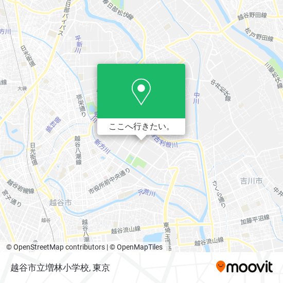 越谷市立増林小学校地図