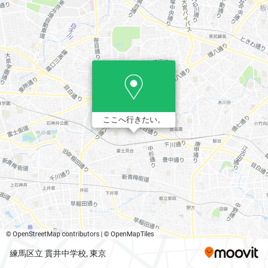 練馬区立 貫井中学校地図