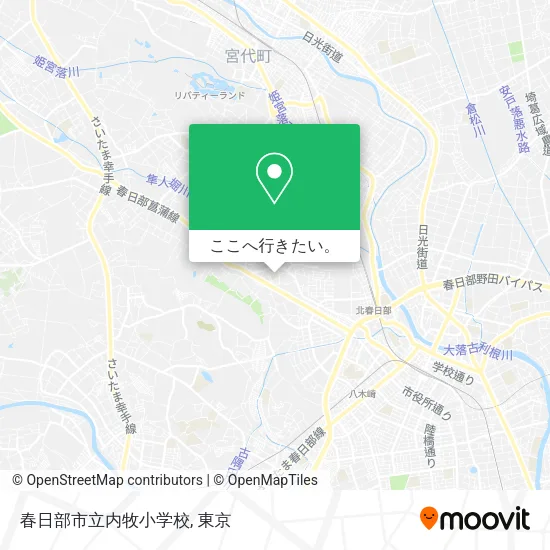 春日部市立内牧小学校地図