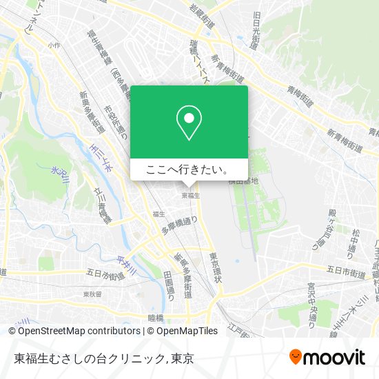 東福生むさしの台クリニック地図