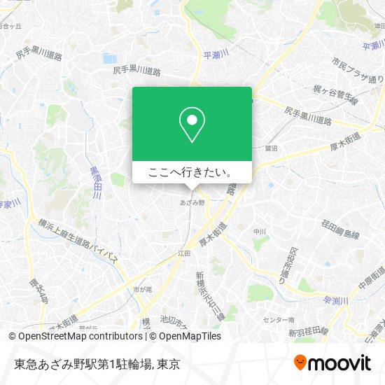 東急あざみ野駅第1駐輪場地図