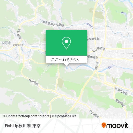 Fish Up秋川湖地図