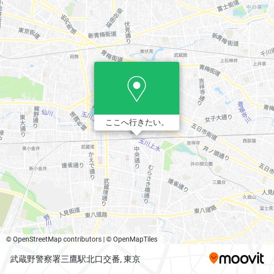 武蔵野警察署三鷹駅北口交番地図