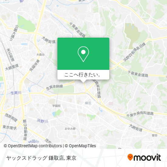 ヤックスドラッグ 鎌取店地図