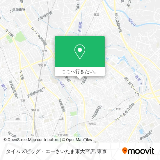 タイムズビッグ・エーさいたま東大宮店地図