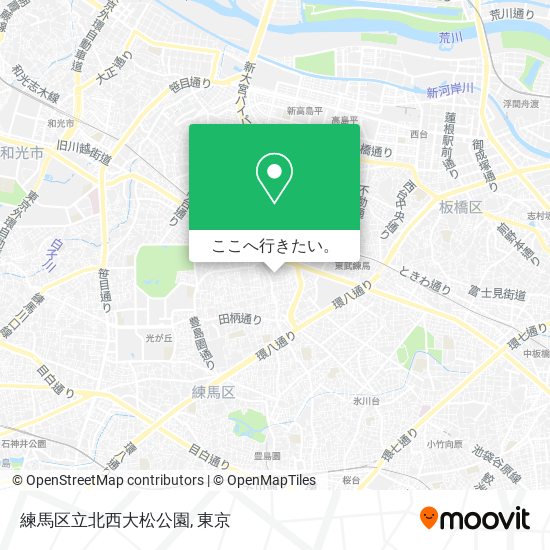 練馬区立北西大松公園地図