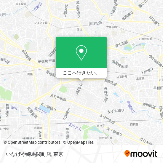 いなげや練馬関町店地図