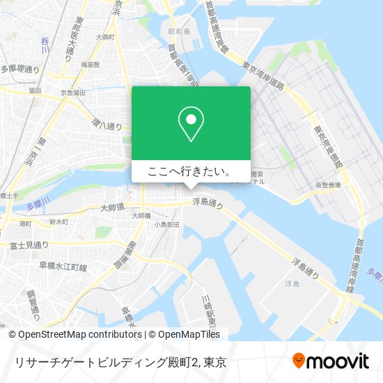 リサーチゲートビルディング殿町2地図