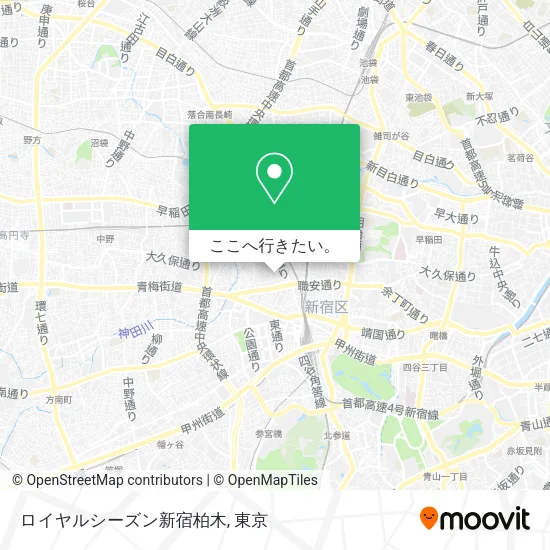 ロイヤルシーズン新宿柏木地図