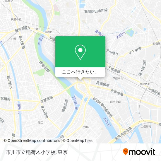 市川市立稲荷木小学校地図