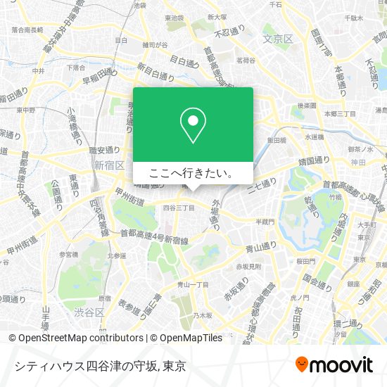 シティハウス四谷津の守坂地図