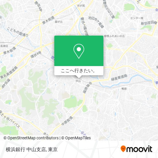 横浜銀行 中山支店地図