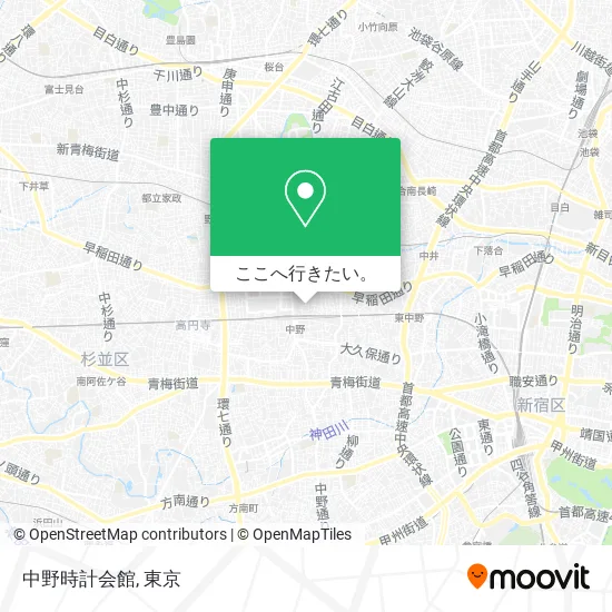中野時計会館地図