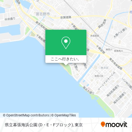 県立幕張海浜公園 (D・E・Fブロック)地図
