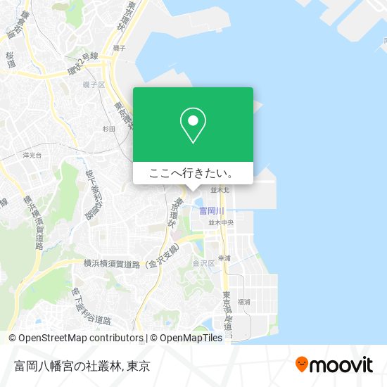 富岡八幡宮の社叢林地図