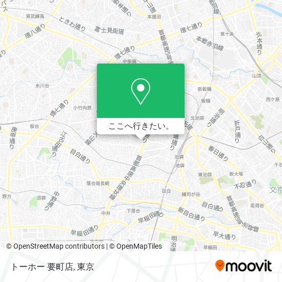 トーホー 要町店地図