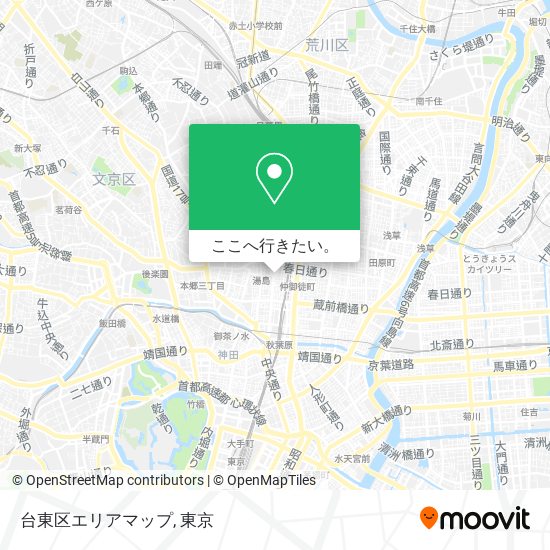 台東区エリアマップ地図