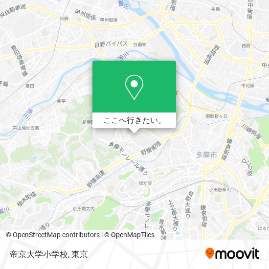 帝京大学小学校地図